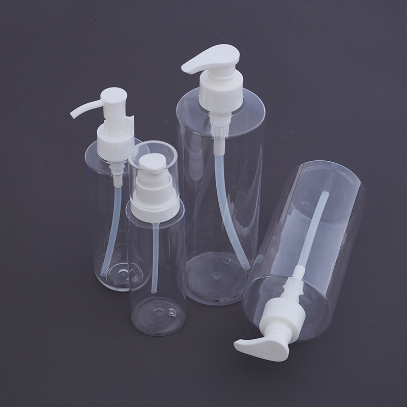 Chai tr&ograve;n mỹ phẩm PET c&oacute; bơm lotion (7)